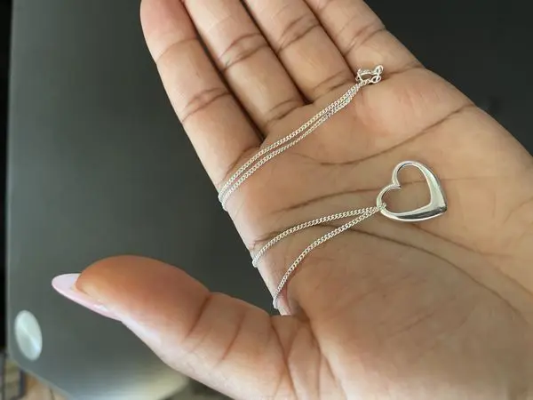 Review image for Floating Silver Heart Necklace