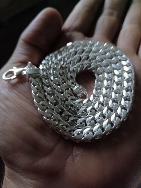 Review image for 5.5mm Width Men's Solid Sterling Silver Franco Chain