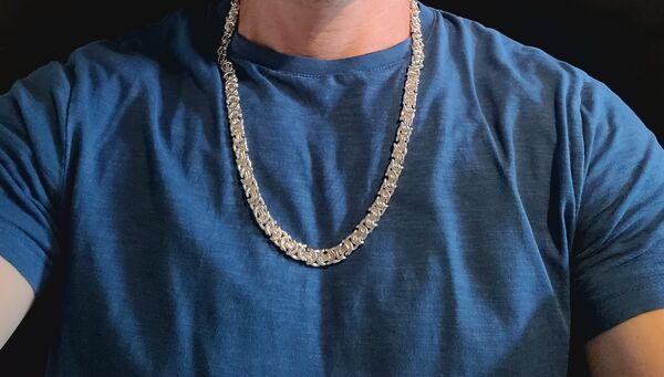 Review image for Heavy Men's Byzantine Sterling Silver Chain
