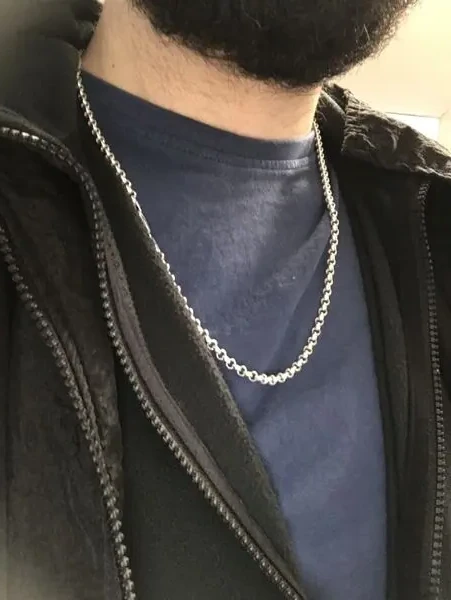 Review image for British Made 925 Sterling Silver Belcher Chain 5mm