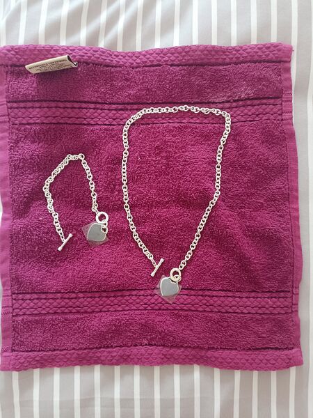 Review image for Heart Tag T-Bar Silver Necklace