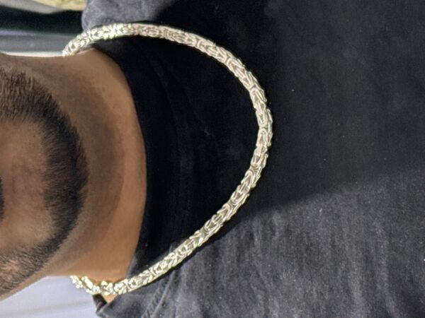 Review image for Men's Square Byzantine Silver Chain - 5.90mm Width