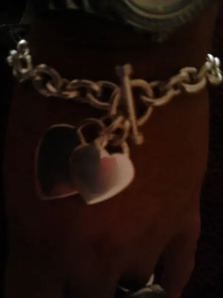 Review image for Heavy Double Silver Heart T-Bar Bracelet
