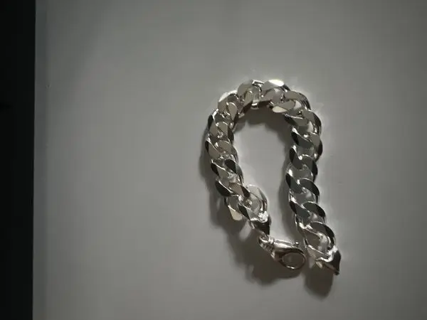 Review image for Wide Men's Silver Curb Bracelet - 13mm 